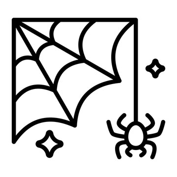 This cobweb spider icon is suitable for Magic Halloween