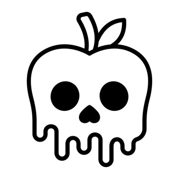 This poison apple icon is suitable for Magic Halloween