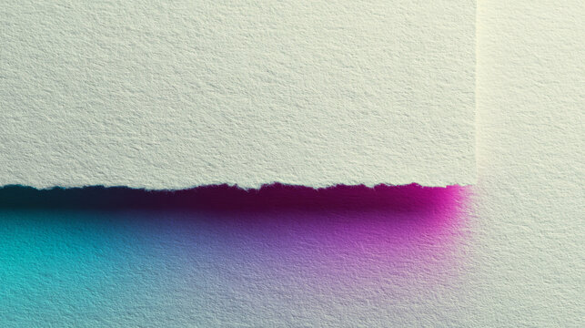 Torn paper edge with colorful shadow