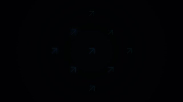 Glowing neon arrow animation decorative element