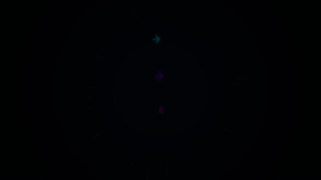 Glowing neon arrow motion graphic directional pointer