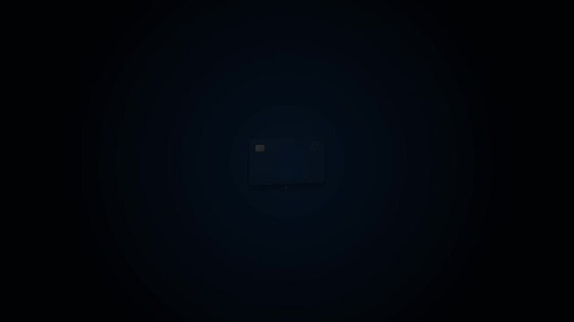 Bank card payment digital transaction flat animation