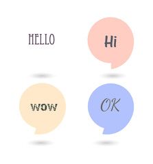 Colorful speech bubbles for chat or dialogue transparent background © Nihla