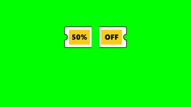 Visual representation of a discount voucher floating into view, getting precisely cut by digital scissors, and transforming into an activated discount that instantly drops the shopping total.