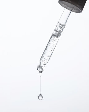 Clear Serum Drip from Glass Pipette