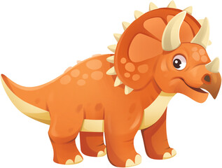 Cute Triceratops Dinosaur Cartoon Illustration © Hydric