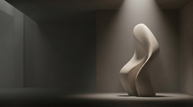 Abstract Stone Sculpture Fashion Editorial Background for Luxury Branding, Magazine Advertising and Premium Marketing Campaigns