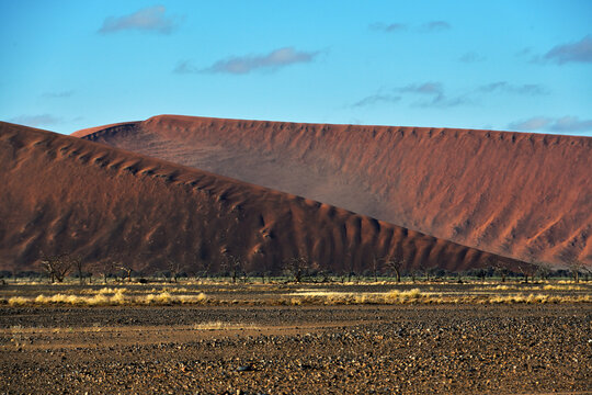 African landscape, desert and mountains.