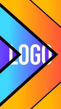 Vertical Logo Gradient Transitions 5 Arrows Left  &ndash; Colorful Gradient Logo Transitions, Brand Reveals, Smooth Wipes and Modern Vertical Effects for Reels, Stories and Shorts