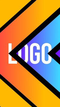 Vertical Logo Gradient Transitions 5 Arrows Right  &ndash; Colorful Gradient Logo Transitions, Brand Reveals, Smooth Wipes and Modern Vertical Effects for Reels, Stories and Shorts