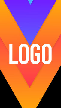 Vertical Logo Gradient Transitions 5 Triangle  &ndash; Colorful Gradient Logo Transitions, Brand Reveals, Smooth Wipes and Modern Vertical Effects for Reels, Stories and Shorts