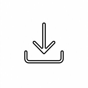 Download icon outline sign for website navigation