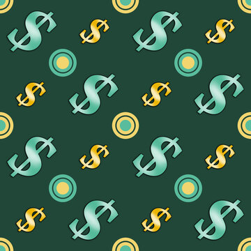 dollar sign seamless pattern