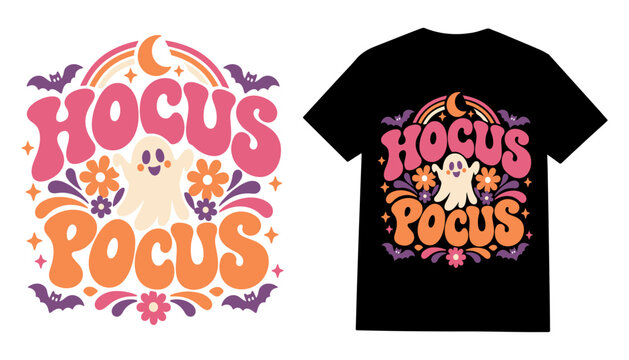 Celebrate the spooky season with this enchanting hocus pocus themed t shirt perfect for halloween festivities and beyond