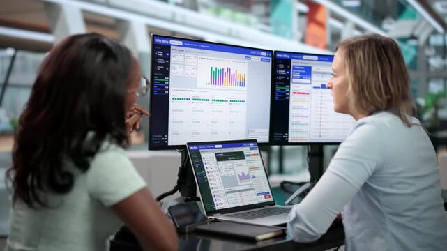 Utility Manager Reviews Customer Billing Data