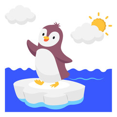 Fototapeta premium Modern design icon of penguin 
