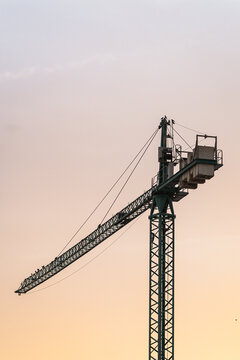 crane with sky portrait