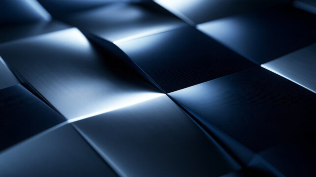 Abstract Modern Dark Blue Metallic Geometric Pattern Background
