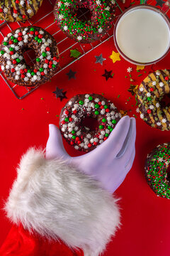 Christmas and New Year donuts