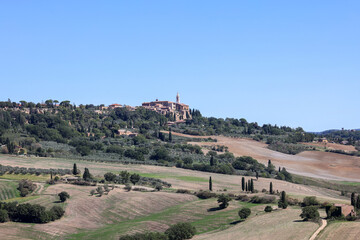 Obraz premium The rural landscape near Pienza in Tuscany. Italy