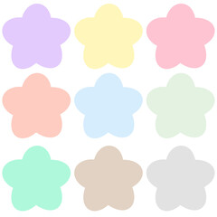 Fototapeta premium colorful cute pastel star png