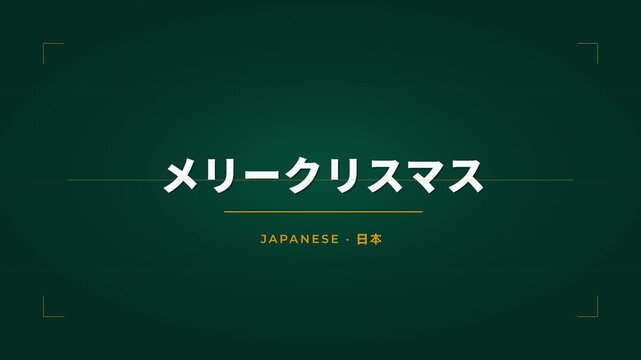 High-energy 4K motion design asset featuring bold kinetic typography with Christmas greetings in English, Spanish, French, German, Japanese, and Indonesian in a seamless loop. Ideal for holiday greeti