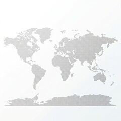 Fototapeta premium Dotted world map illustration with global continents and countries in a minimal style with copy space