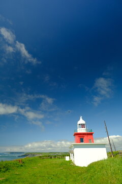 lighthouse on the coast Cape Kiritappu, Hokkaido