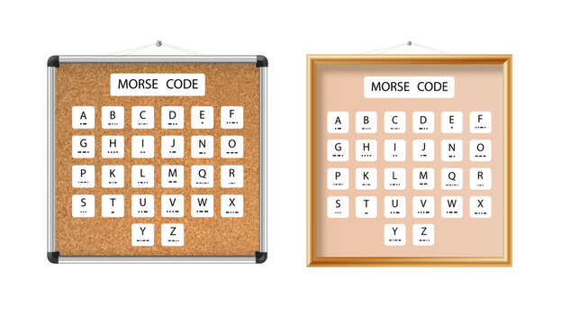 Morse Code International Morse Code on white background. Morse Code sign flat style. Vector