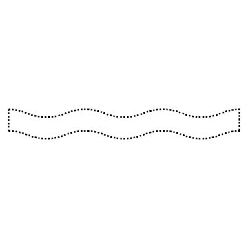 Minimal Dotted Wavy Line Border Design