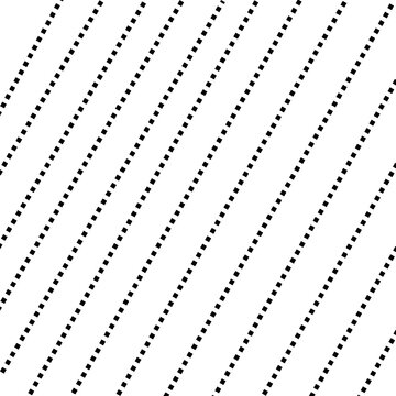 Black Diagonal Dotted Line Pattern on White Background