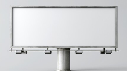 Fototapeta premium Blank billboard structure on pole isolated
