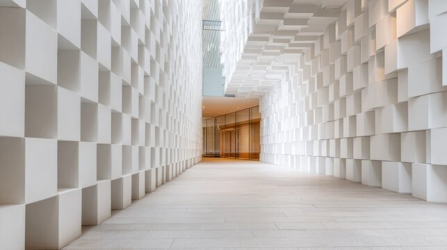 Modern hallway with light