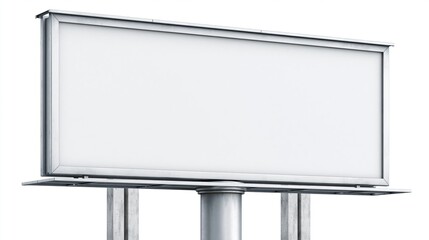 Obraz premium Blank outdoor advertising billboard on metal pole