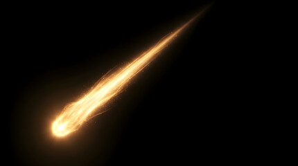 Golden Shooting Star and Fire Comet PNG Element Set 167 © Muhammad A. grapix