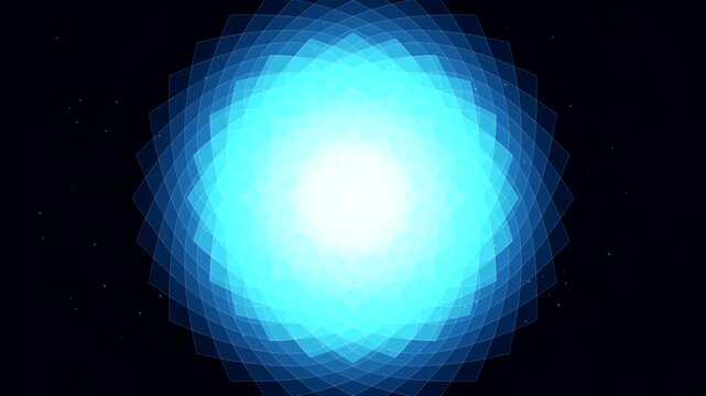 Abstract blue light glowing shape motion graphic background