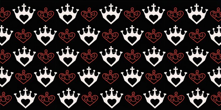 seamless pattern with crown