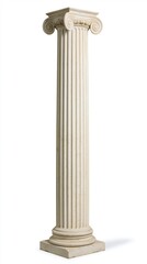 Fototapeta premium Classical Ionic column standing isolated on white background