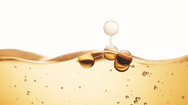 Flowing golden water surface background, 3d rendering.