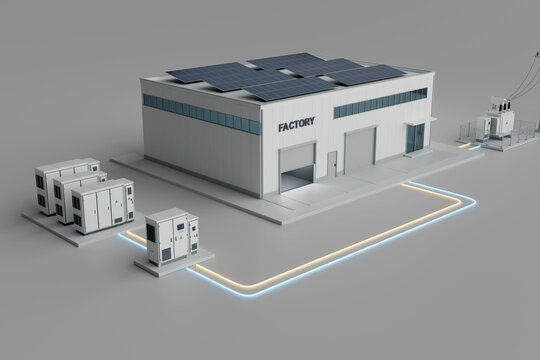 Factory Solar Battery Storage and Energy Management System