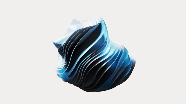 Flowing multilayer cloth background, 3d rendering.