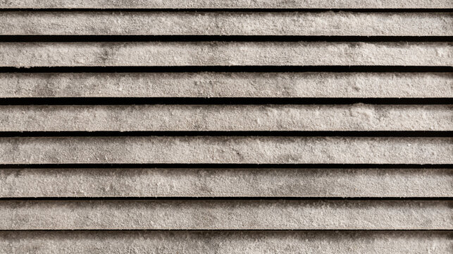 A close-up view of textured horizontal wooden slats with even lighting and natural wood grain. Perfect background texture for interior design and architecture concepts.