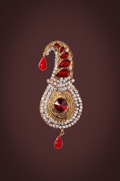 Indian imitation groom jewelary called safa pin /kalgi 
