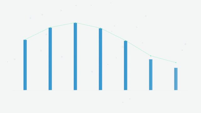 Animated Bar Chart Growth and Decline Data Visualization