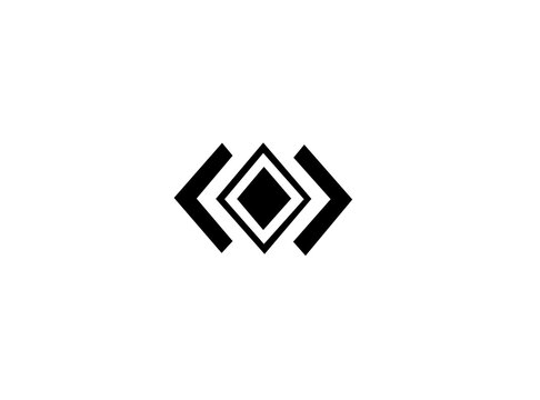 Black Geometric Diamond Divider