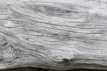 Obraz premium weathered grey driftwood log texture detail
