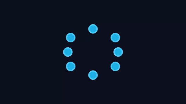 Animated Database Server Network Icon with Connected Nodes on Green Screen and Dark Background