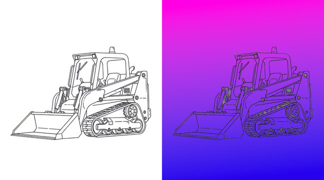 Heavy construction backhoe loader
