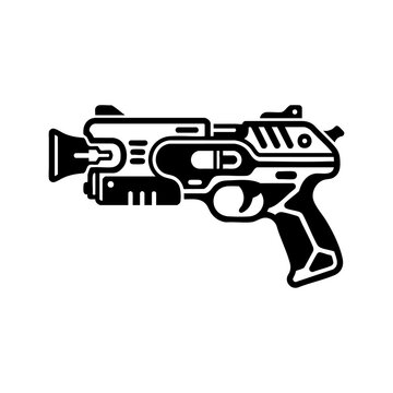 Futuristic Sci Fi Ray Gun Blaster Icon