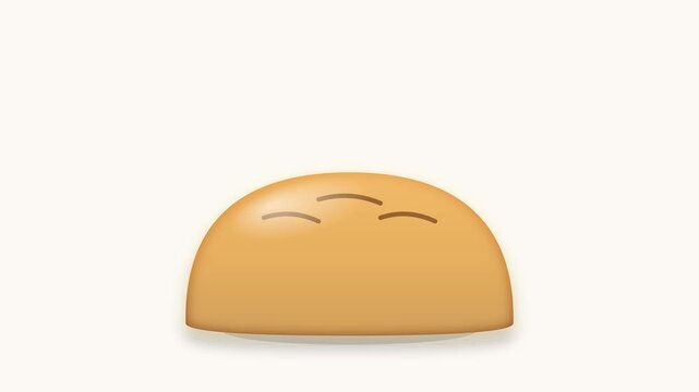 Golden Brown Loaf of Bakery Bread Rising and Expanding with Warm Glowing Highlight